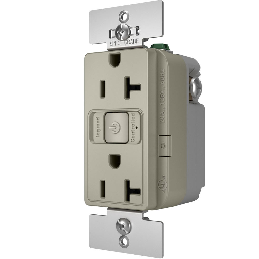 Radiant 20 Amp Double Pole Smart Outlet With Netatmo Matte Nickel - Bees Lighting