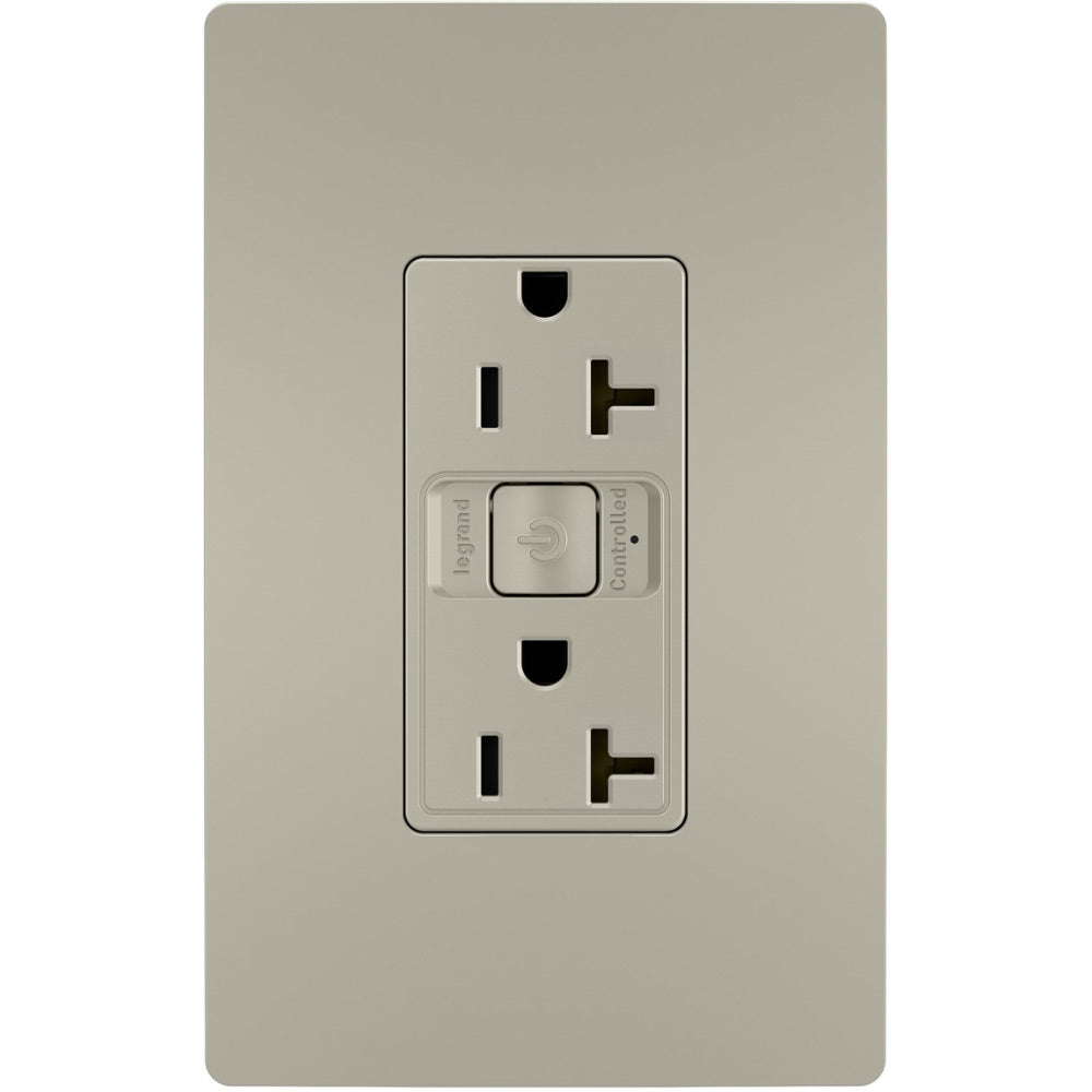 Radiant 20 Amp Double Pole Smart Outlet With Netatmo Matte Nickel