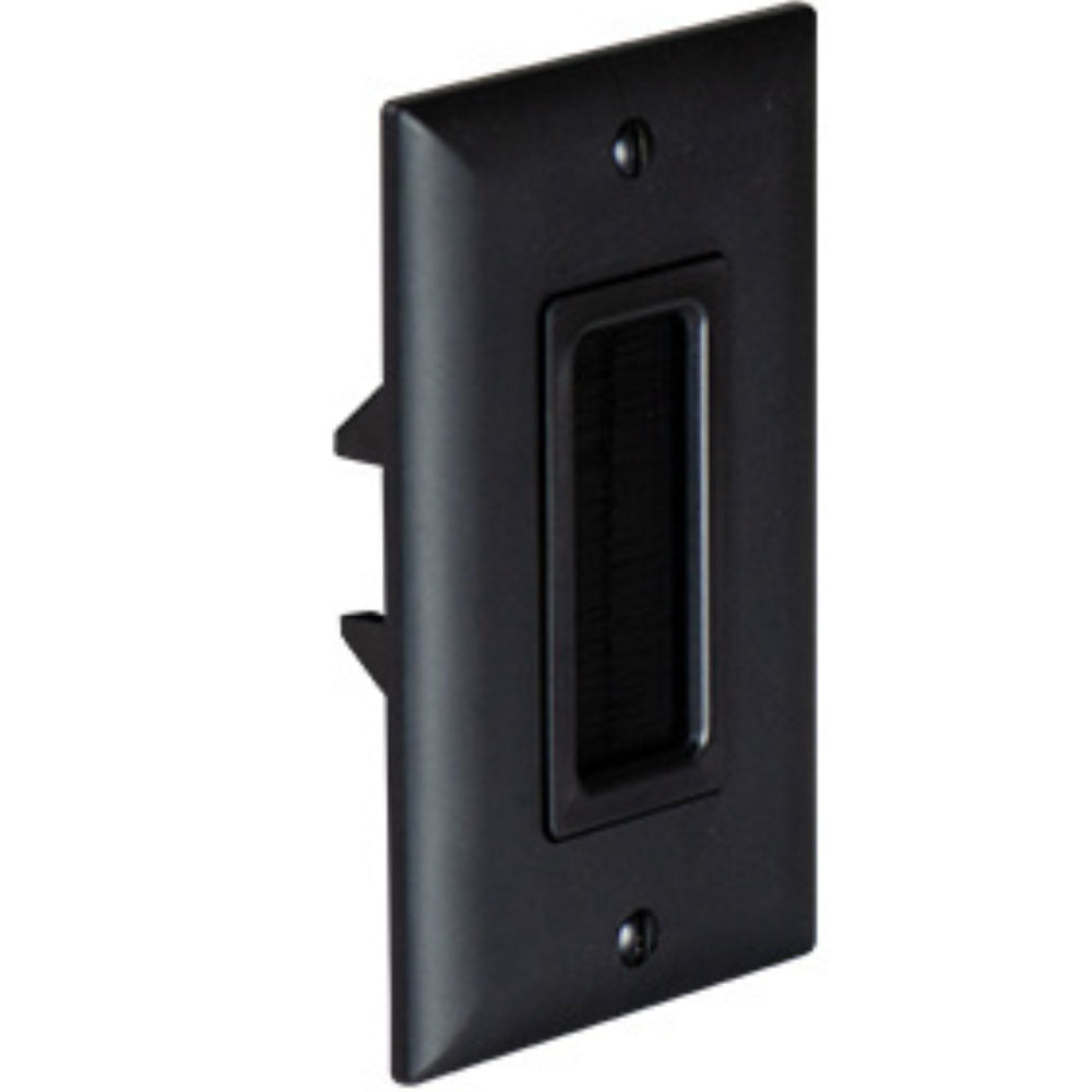 On-Q 1-Gang Cable Access Wall plate, Black - Bees Lighting