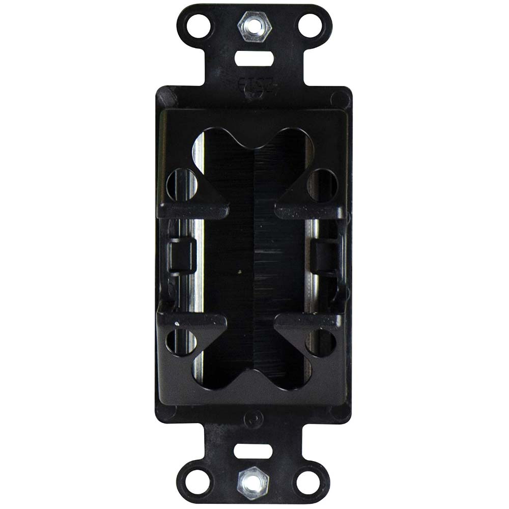 On-Q 1-Gang Cable Access Wall plate, Black - Bees Lighting