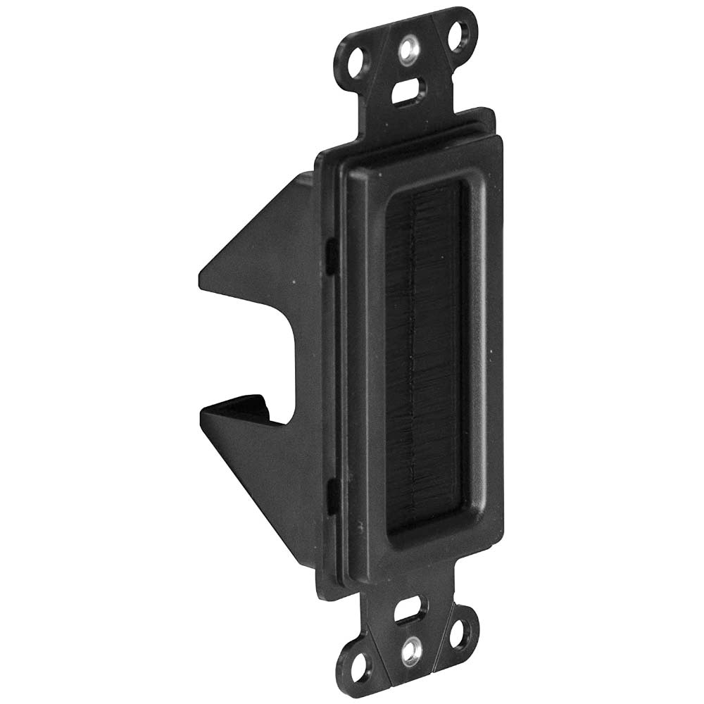 On-Q 1-Gang Cable Access Wall plate, Black - Bees Lighting