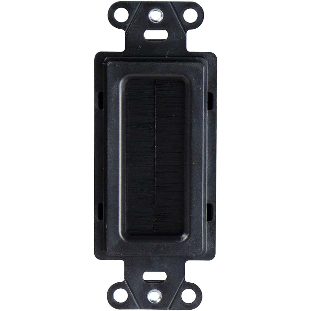 On-Q 1-Gang Cable Access Wall plate, Black - Bees Lighting
