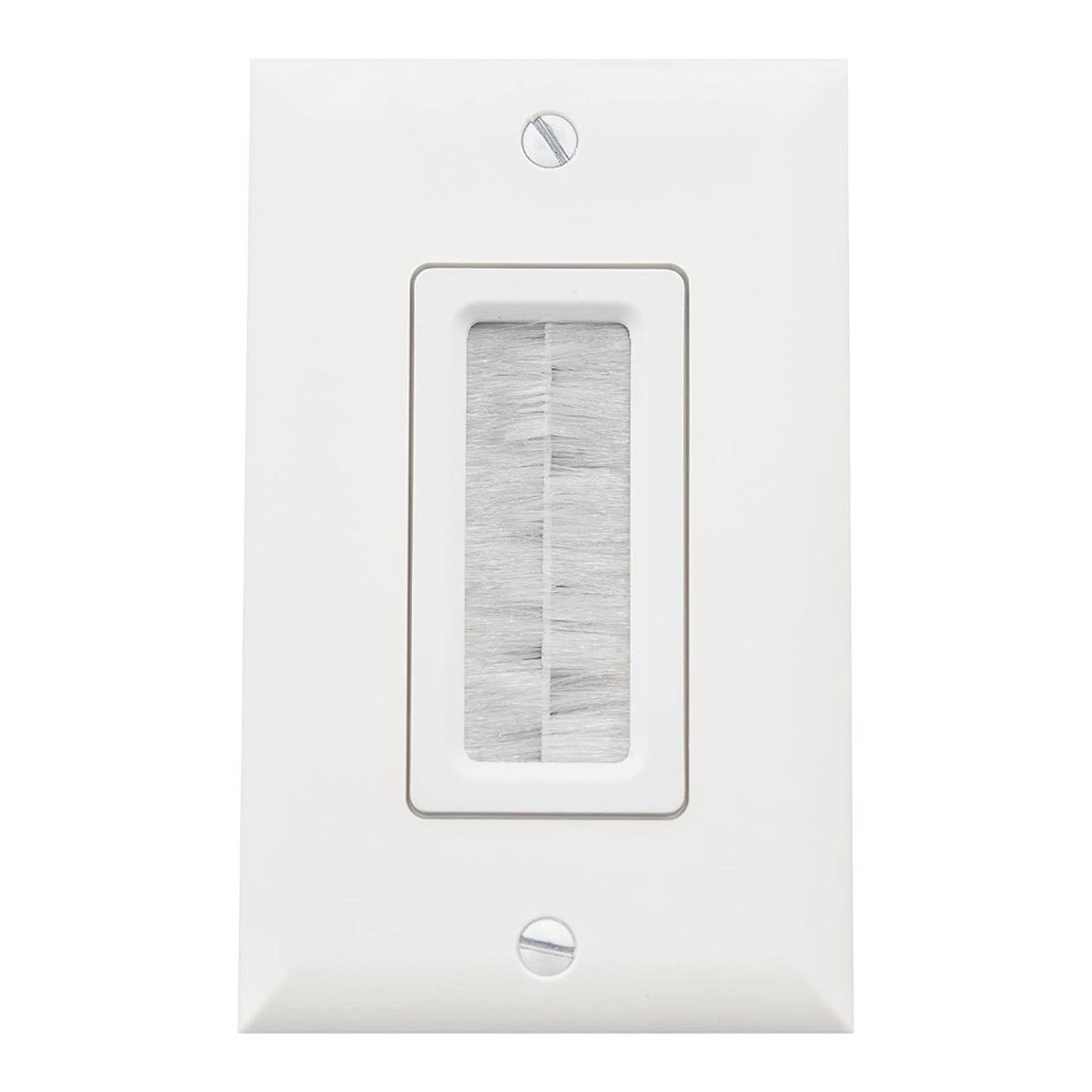 On-Q 1-Gang Cable Access Wall plate, White - Bees Lighting