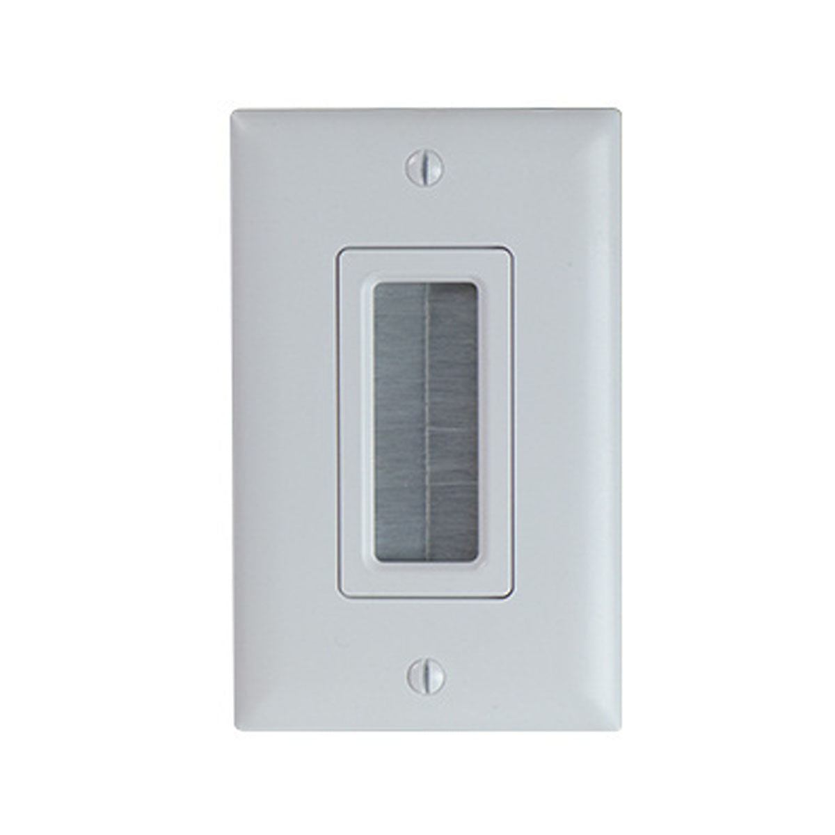 On-Q 1-Gang Cable Access Wall plate, White - Bees Lighting
