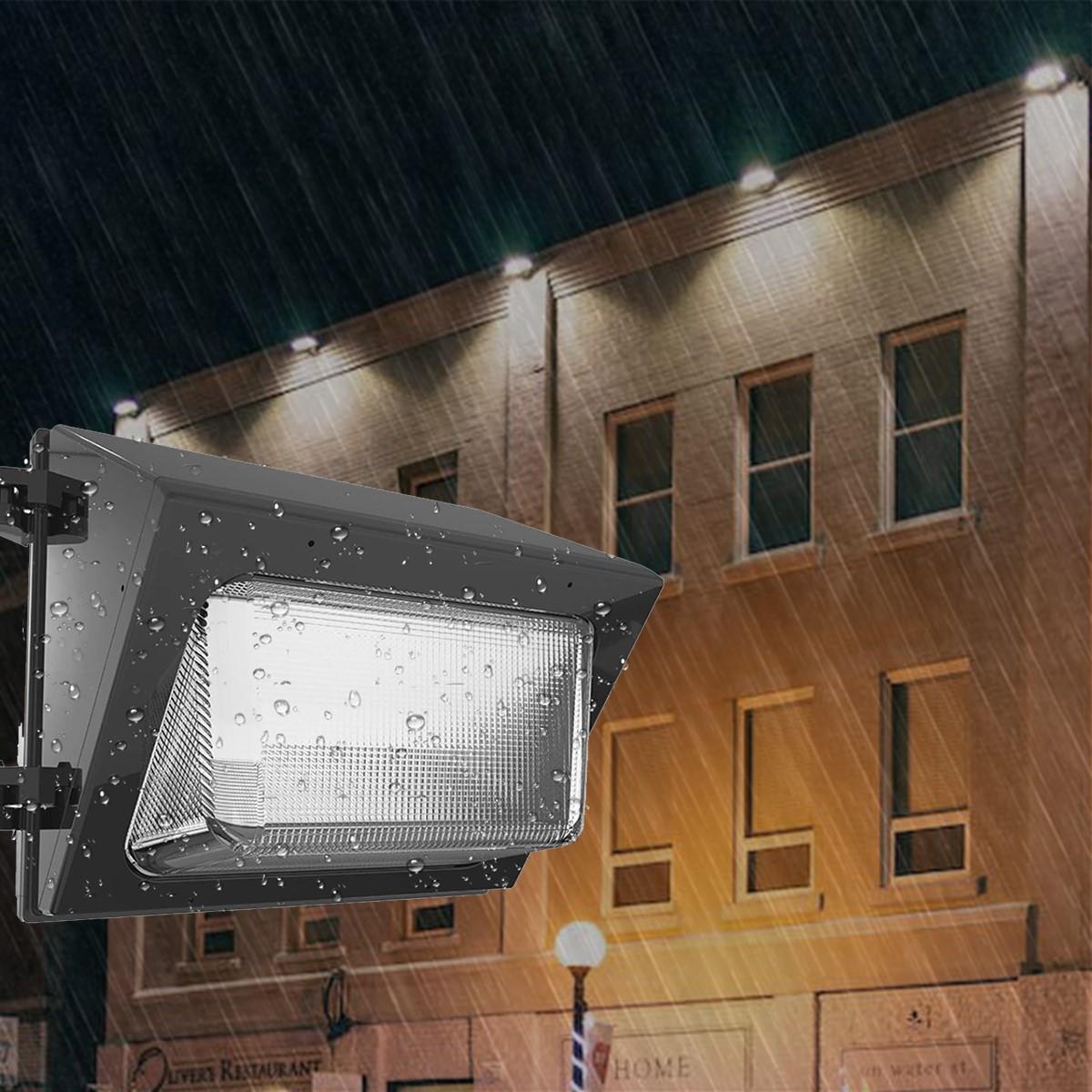 LED Wall Pack, 4200 Lumens, 15-29W, 30K|40K|50K, On/Off Photocell, 120-277V - Bees Lighting