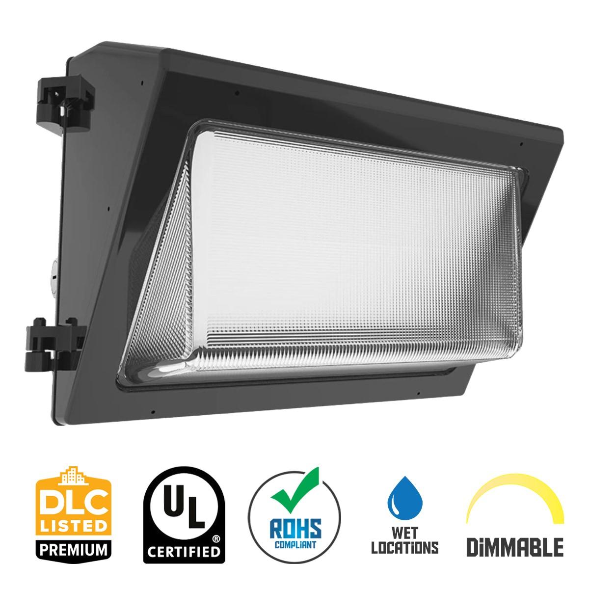 LED Wall Pack, 8500 Lumens, 35-60W, 30K|40K|50K, On/Off Photocell, 120-277V - Bees Lighting