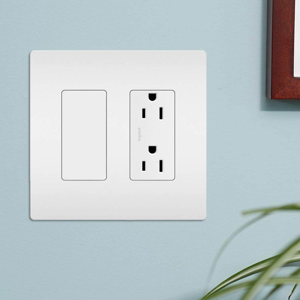 On-Q Blank Decorator Outlet Insert, White - Bees Lighting