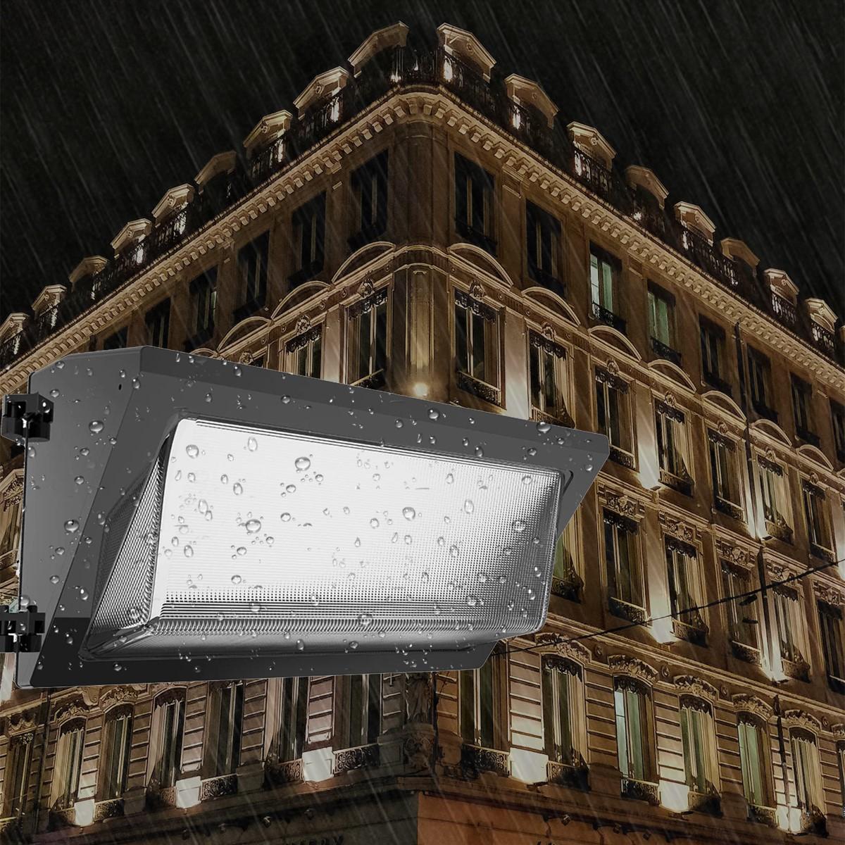 LED Wall Pack, 21000 Lumens, 150 Watts, 30K|40K|50K, On/Off Photocell, 120-277V - Bees Lighting