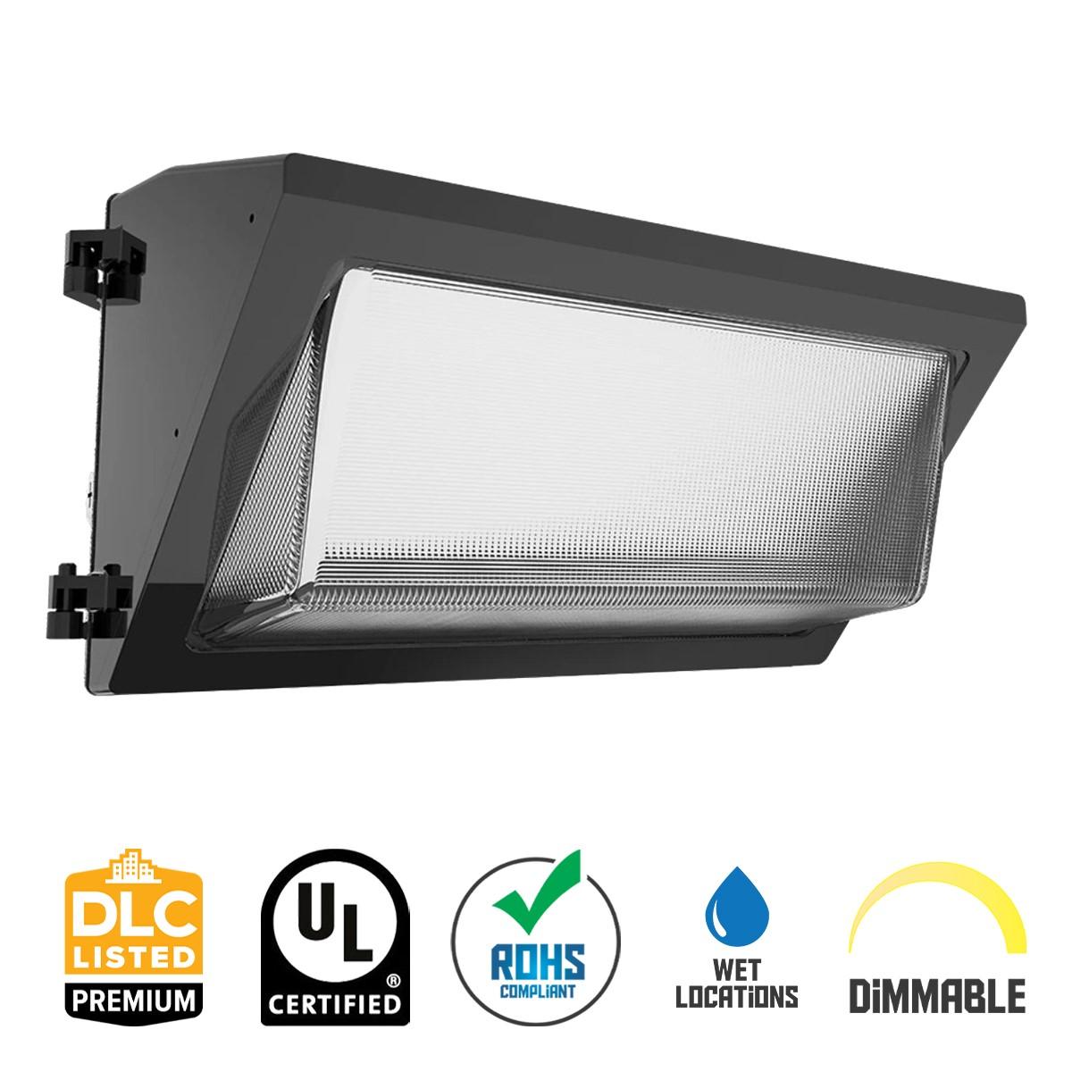 LED Wall Pack, 7700 Lumens, 50 Watts, 30K|40K|50K, On/Off Photocell, 120-277V - Bees Lighting