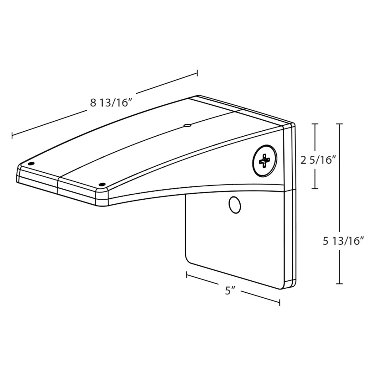 LED Cutoff Wall Pack, 13W, 1720 Lm, 30K/40K/50K, 120-277V, Bronze - Bees Lighting