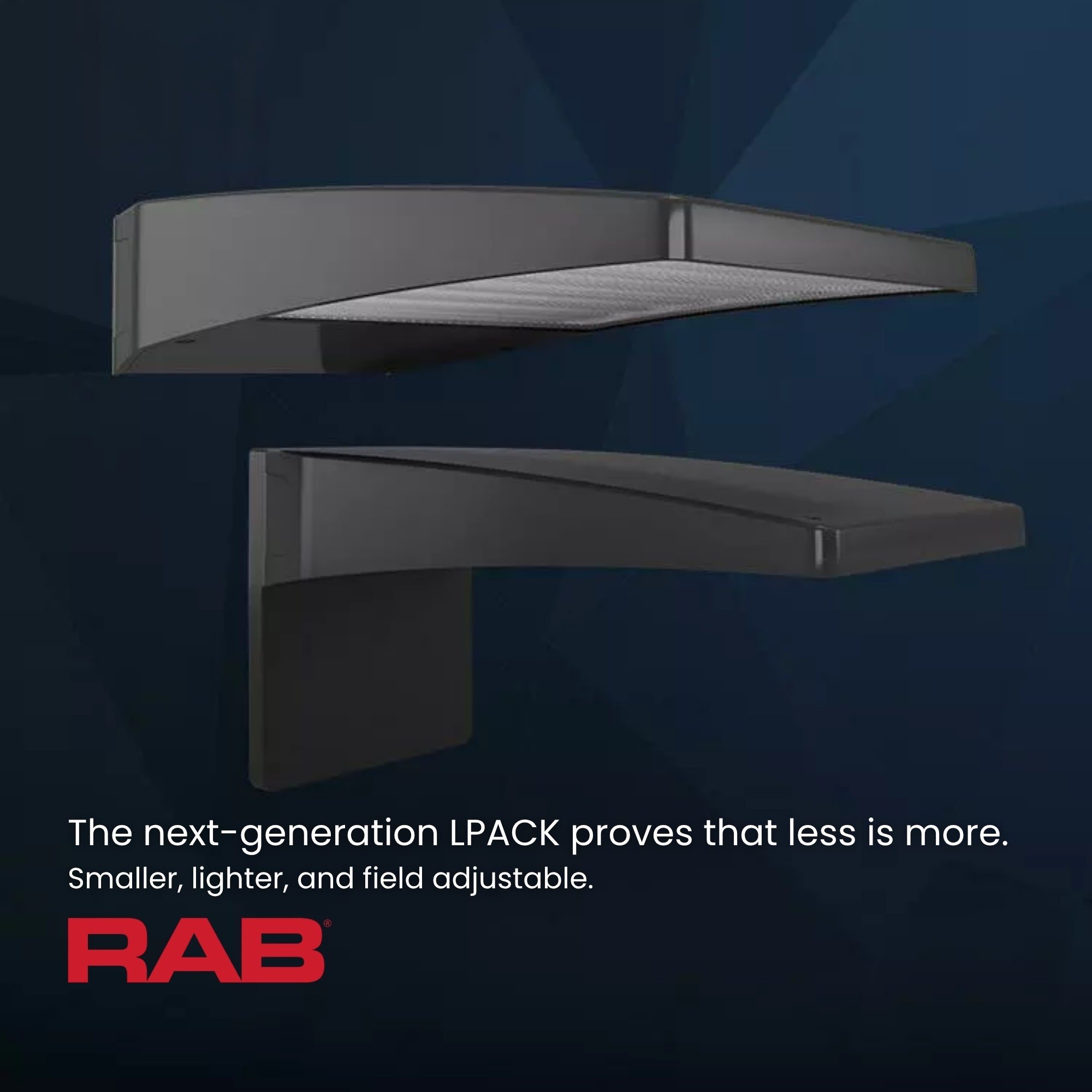 RAB WPLEDS LPACK Small LED Wall Pack 1,720 Lumens 6/10/13W Selectable 30K/40K/50K 120-277V Photocell Bronze