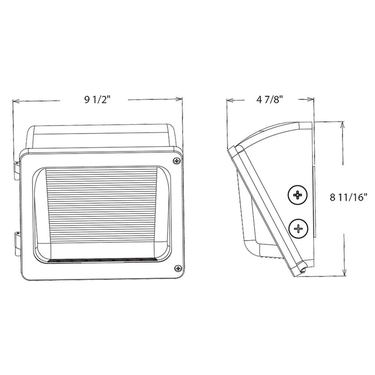 LED Wall Pack, 5000 Lumens, 30 Watts, 30K/40K/50K, 120-277V, 10 Years Warranty - Bees Lighting
