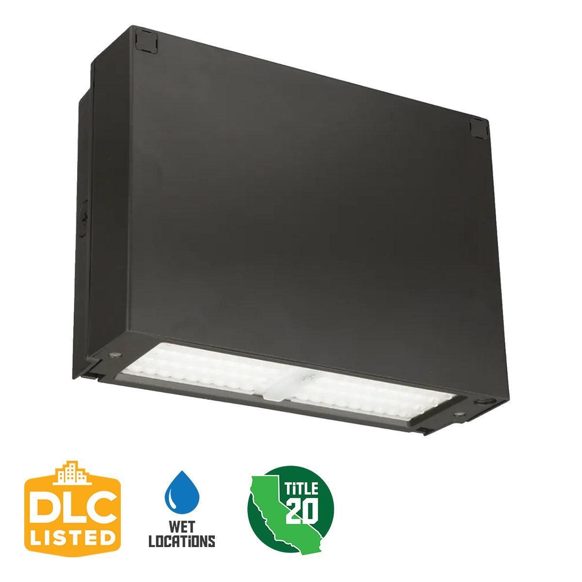 LED Wall Pack Light, Full Cut-Off, 6000 Lumens, 250W MH Replacement, 4000K, 120-277V