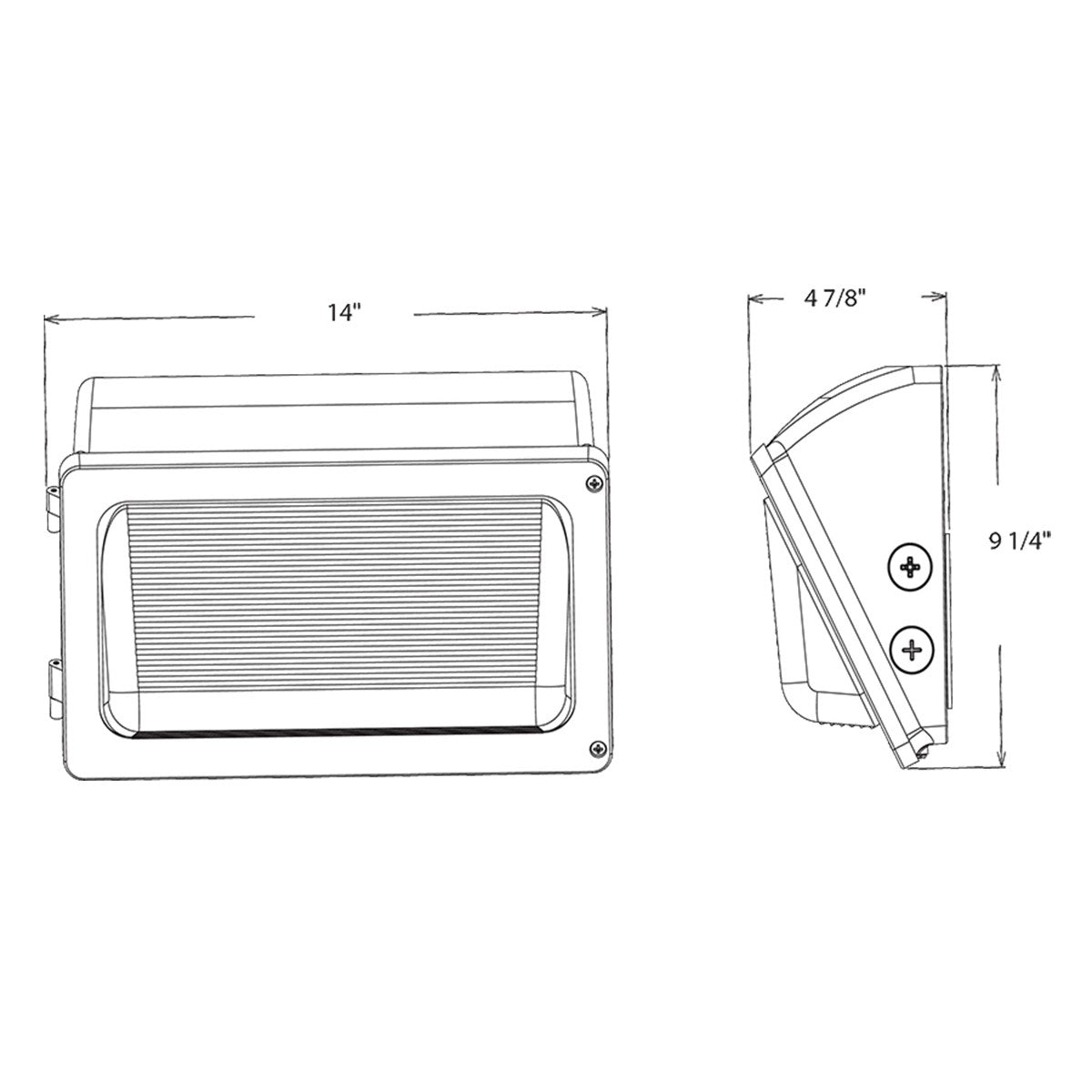 LED Wall Pack, 11500 Lumens, 80 Watts, 30K/40K/50K, 120-277V, 10 Years Warranty - Bees Lighting