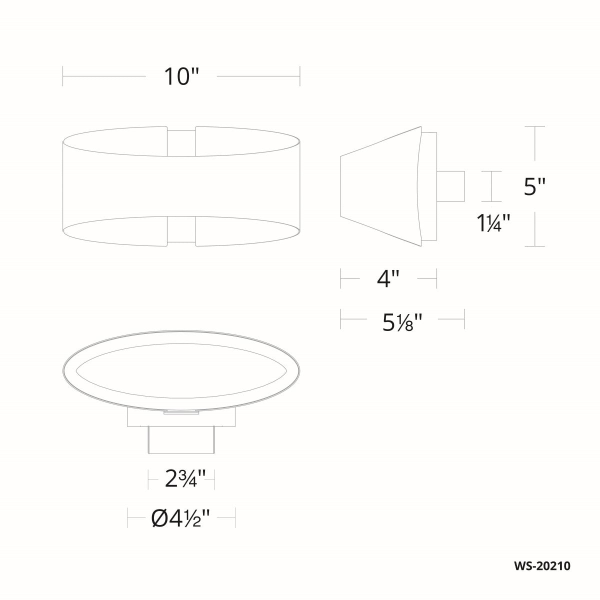 Swerve 10" LED Wall Sconce, Brushed Nickel Finish - Bees Lighting