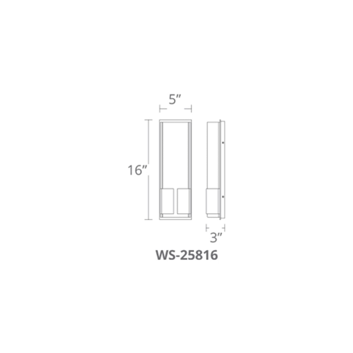 Vodka 16 in. LED Wall Light Black finish - Bees Lighting