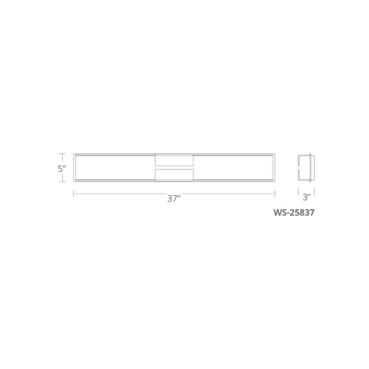 Vodka 37 in. LED Wall Light Black finish - Bees Lighting