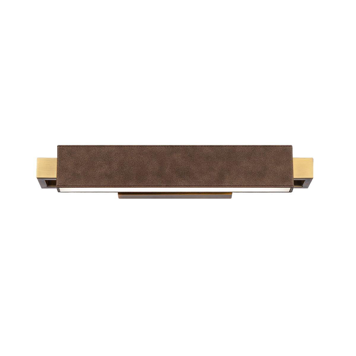 Kinsman 19 in. LED Bath Bar Selectable CCT Brown & Brass Finish