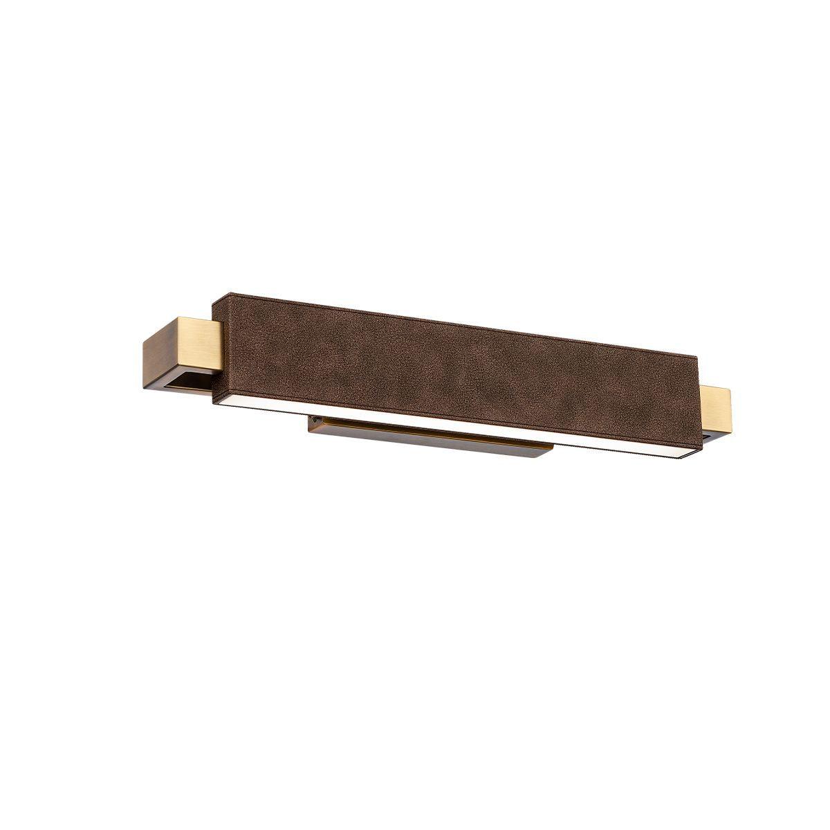 Kinsman 19 in. LED Bath Bar Selectable CCT Brown & Brass Finish - Bees Lighting