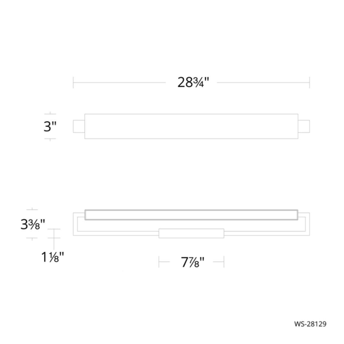 Kinsman 29 in. LED Bath Bar Selectable CCT Black & Brushed Nickel Finish