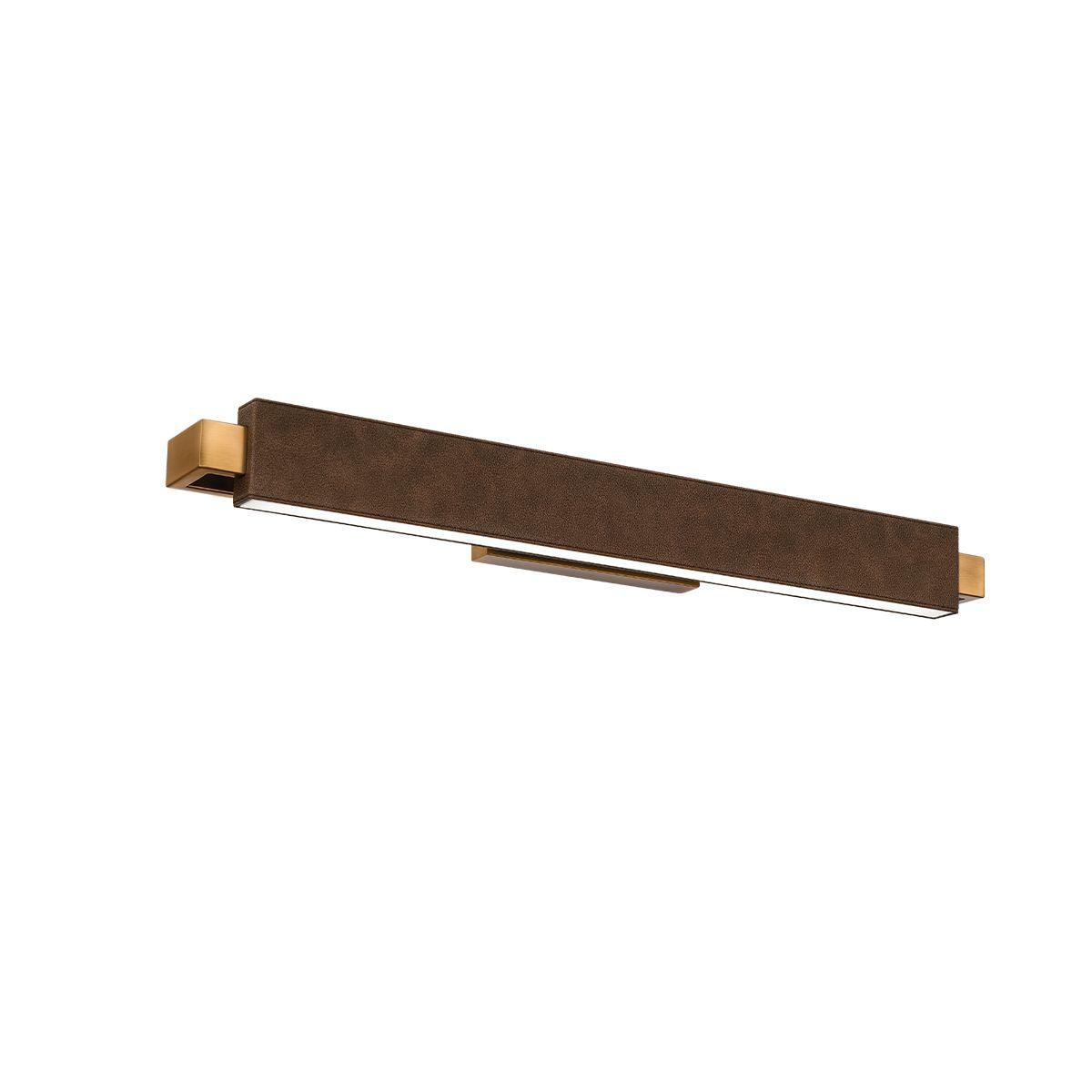 Kinsman 29 in. LED Bath Bar Selectable CCT Brown & Brass Finish - Bees Lighting
