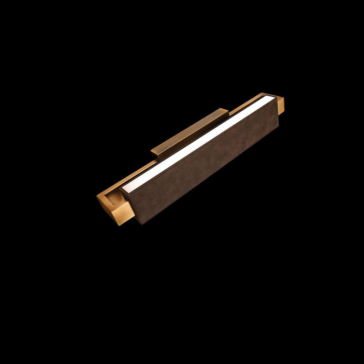 Kinsman 29 in. LED Bath Bar Selectable CCT Brown & Brass Finish - Bees Lighting