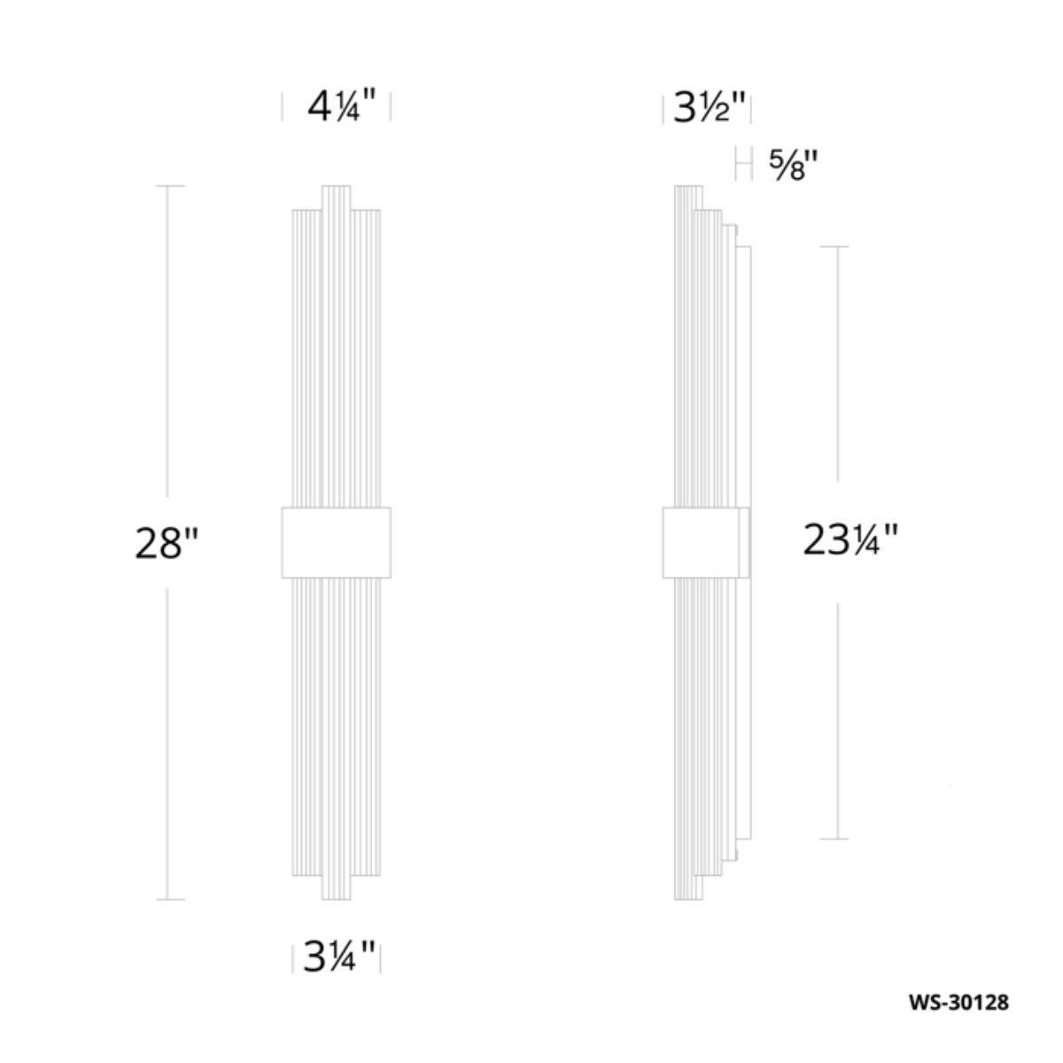 Luzerne 28 in. LED Bath Bar 3000K Brass Finish - Bees Lighting