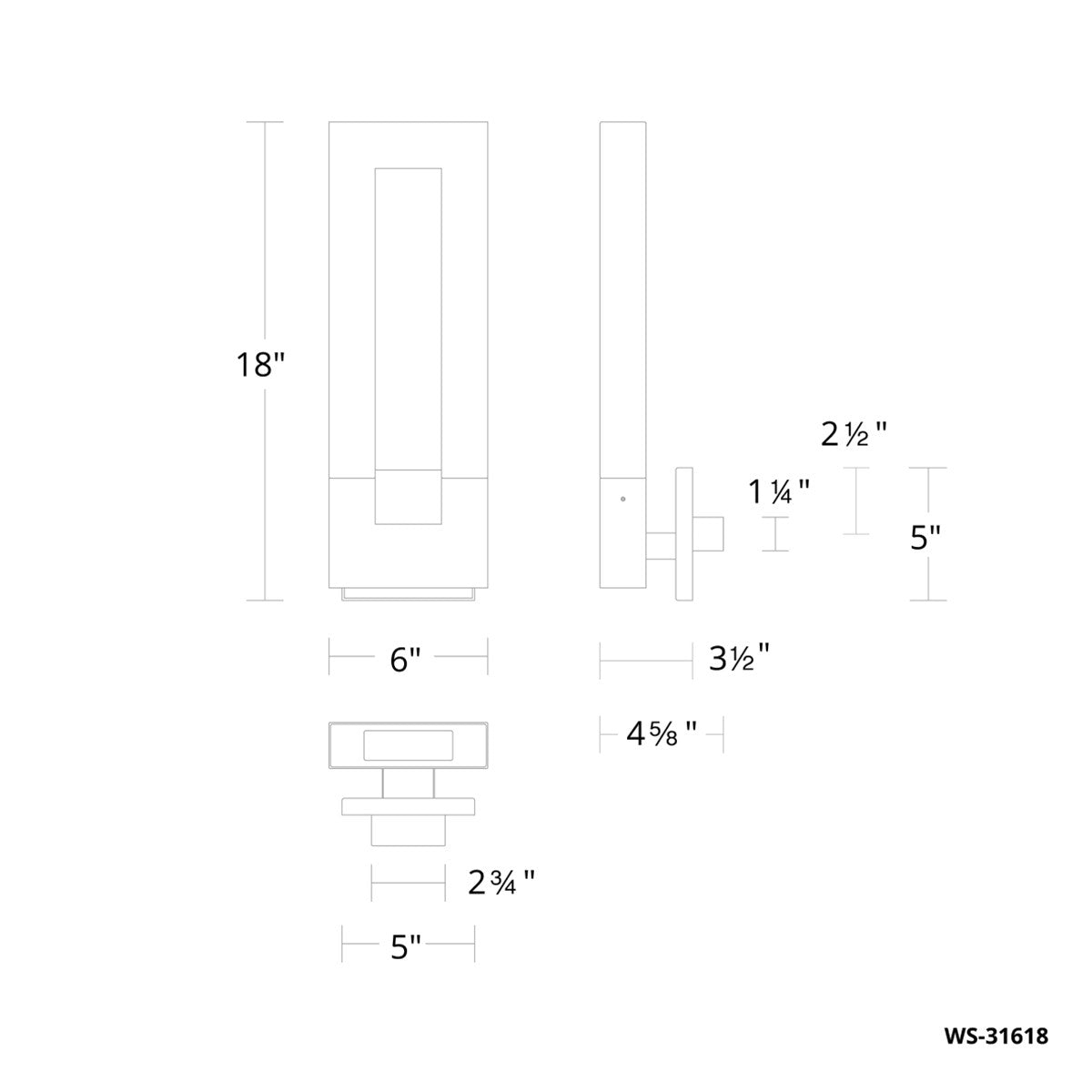 Chill 18 in. LED Flush Mount Sconce - Bees Lighting