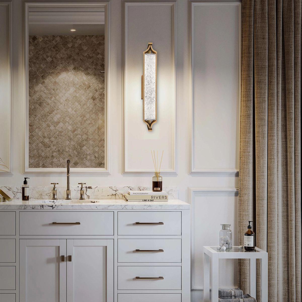 Emblem 28 in. LED Bath Bar Brass Finish - Bees Lighting