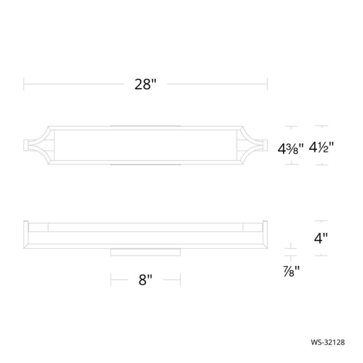 Emblem 28 in. LED Bath Bar Brass Finish - Bees Lighting