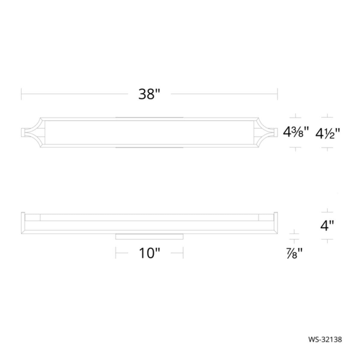 Emblem 38 in. LED Bath Bar Brass Finish - Bees Lighting