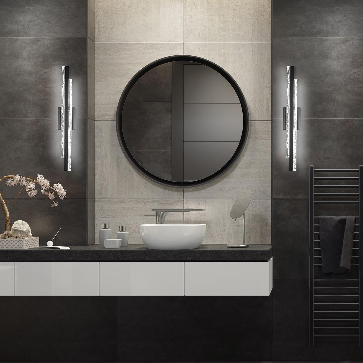 Tandem 27 in. LED Bath Bar Black finish - Bees Lighting