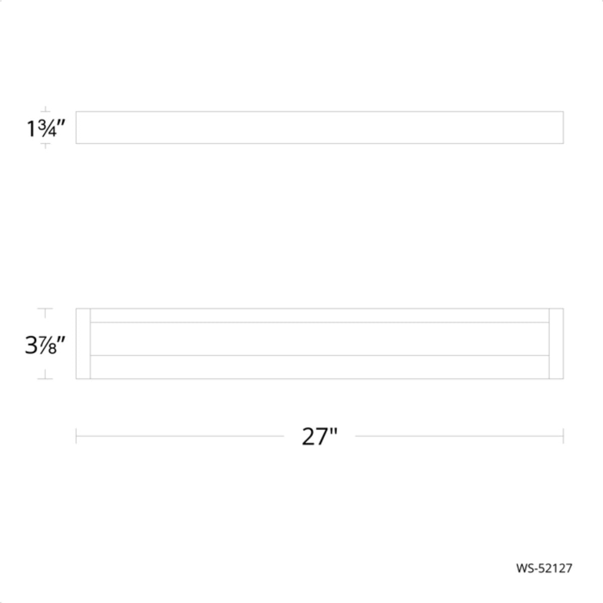Open Bar 27" LED Bath & Vanity Light, 3000K, Brushed Nickel Finish - Bees Lighting