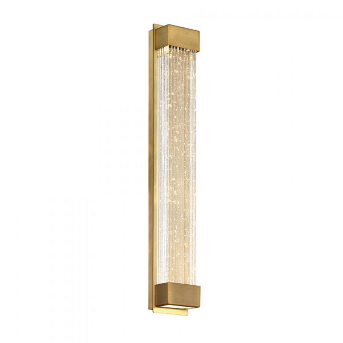 Tower 20 in. LED Flush Mount Sconce Brass Finish