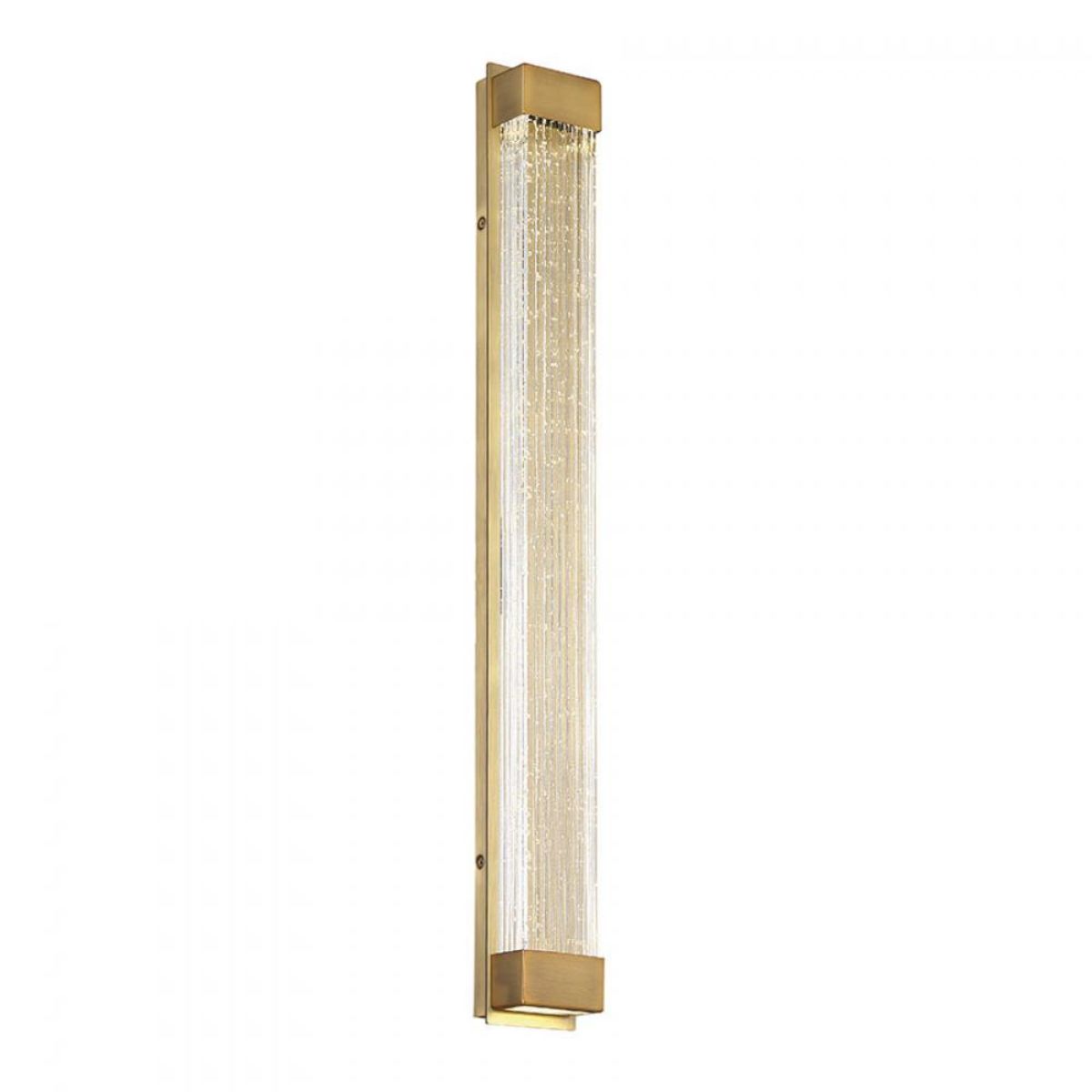 Tower 27 in. LED Flush Mount Sconce Brass Finish