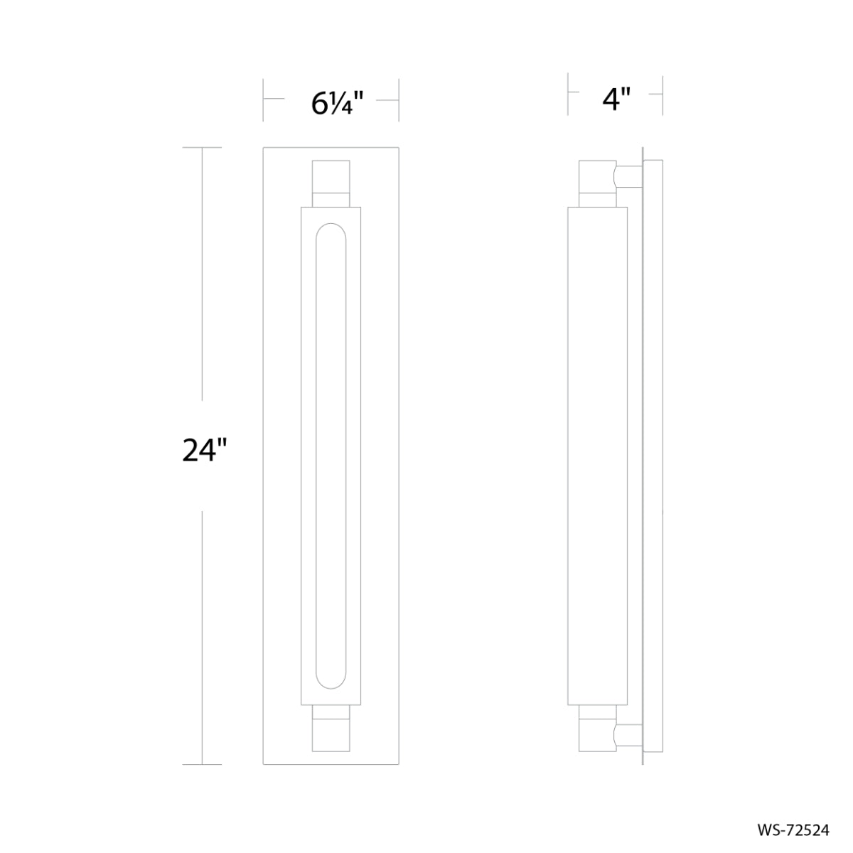 Stanchion 24" LED Wall Light, 3000K, White Marble & Brushed Nickel Finish