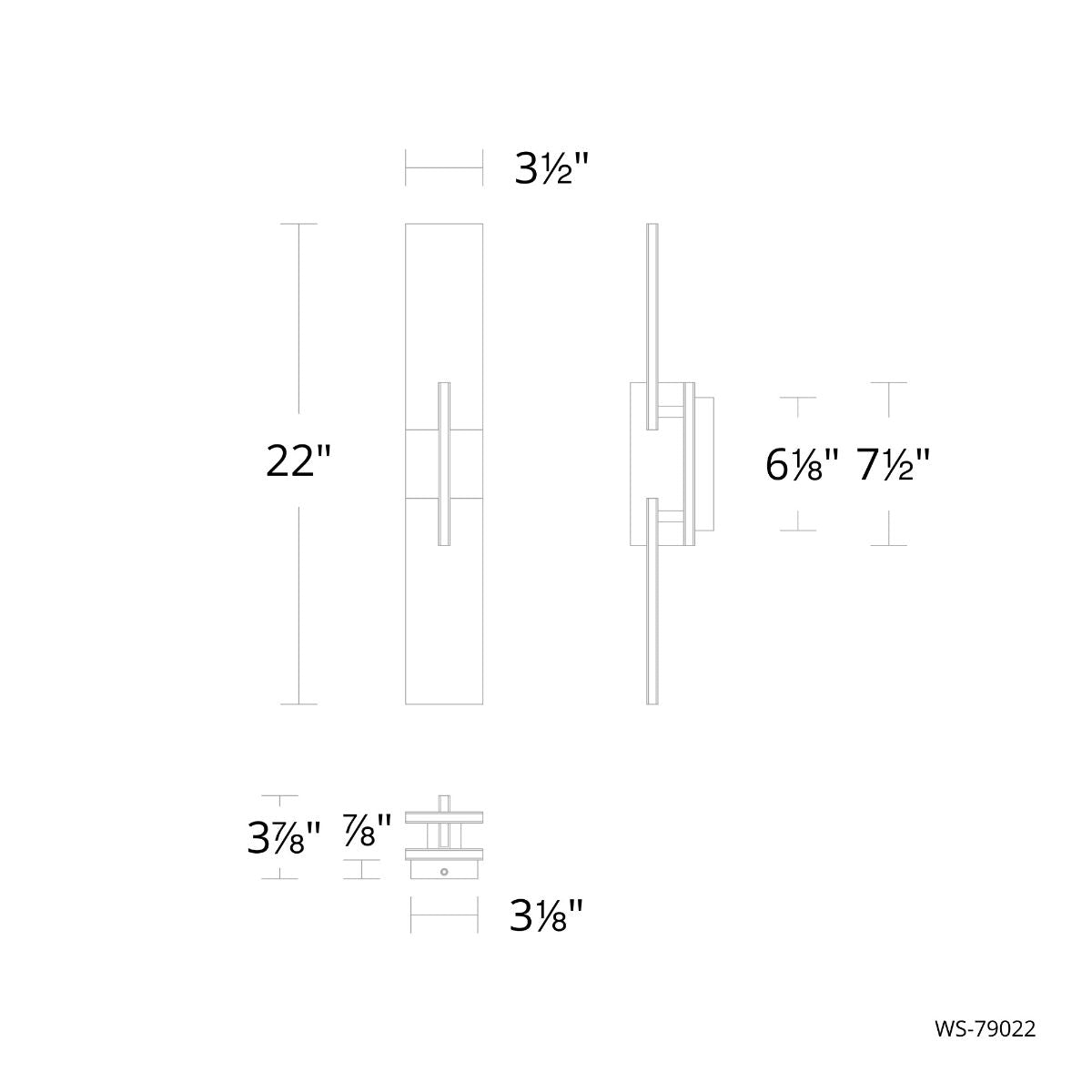 Amari 22 in. LED Wall Sconce - Bees Lighting