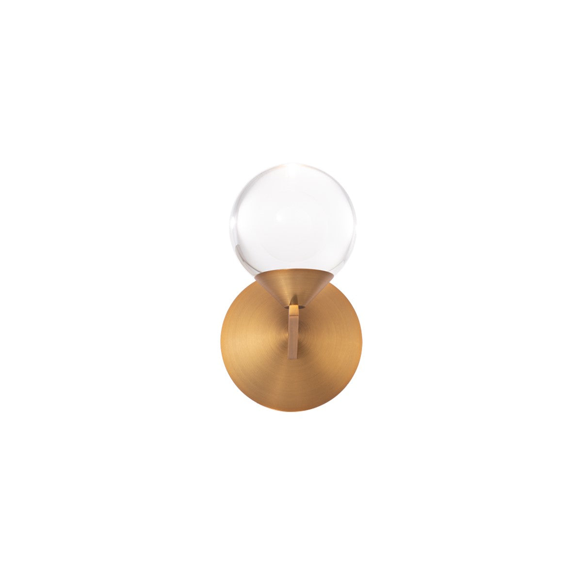 Double Bubble 6" LED Wall Sconce, Aged Brass Finish - Bees Lighting