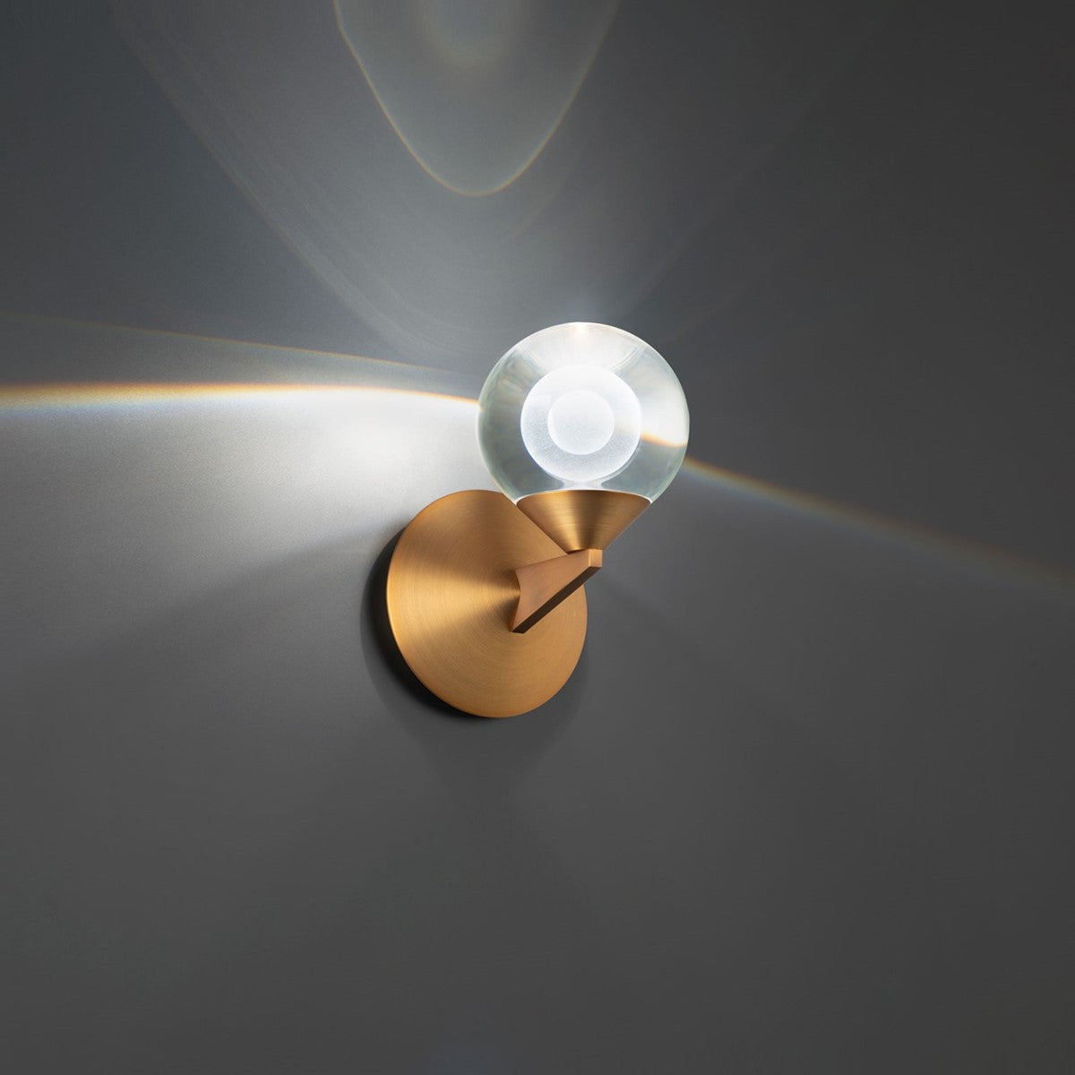 Double Bubble 8 in. LED Armed sconce Brass finish - Bees Lighting