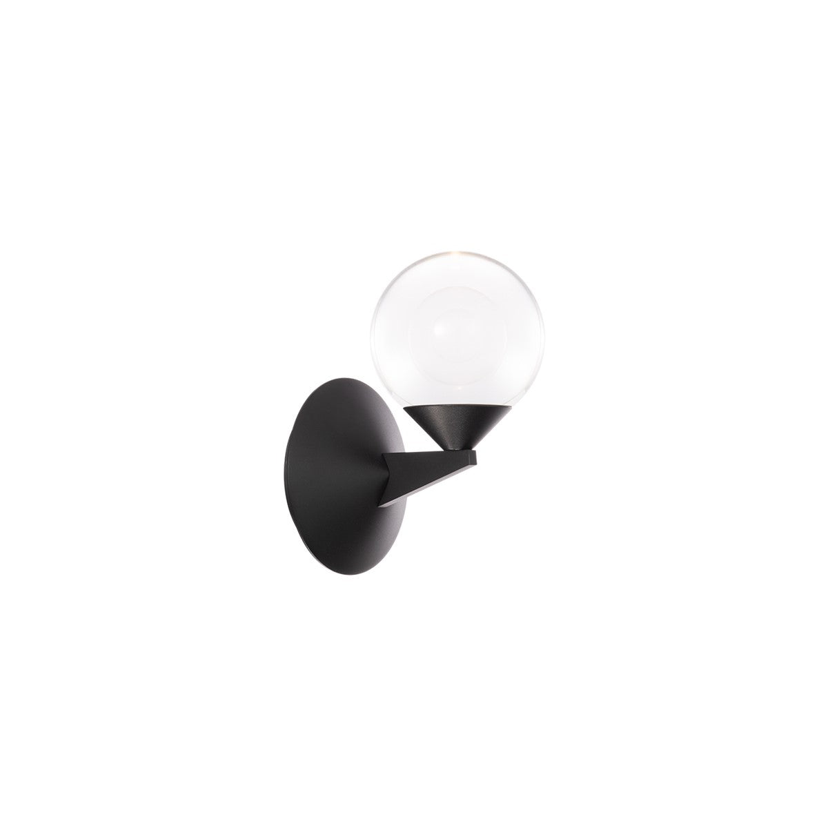 Double Bubble 8 in. LED Armed sconce Black finish - Bees Lighting
