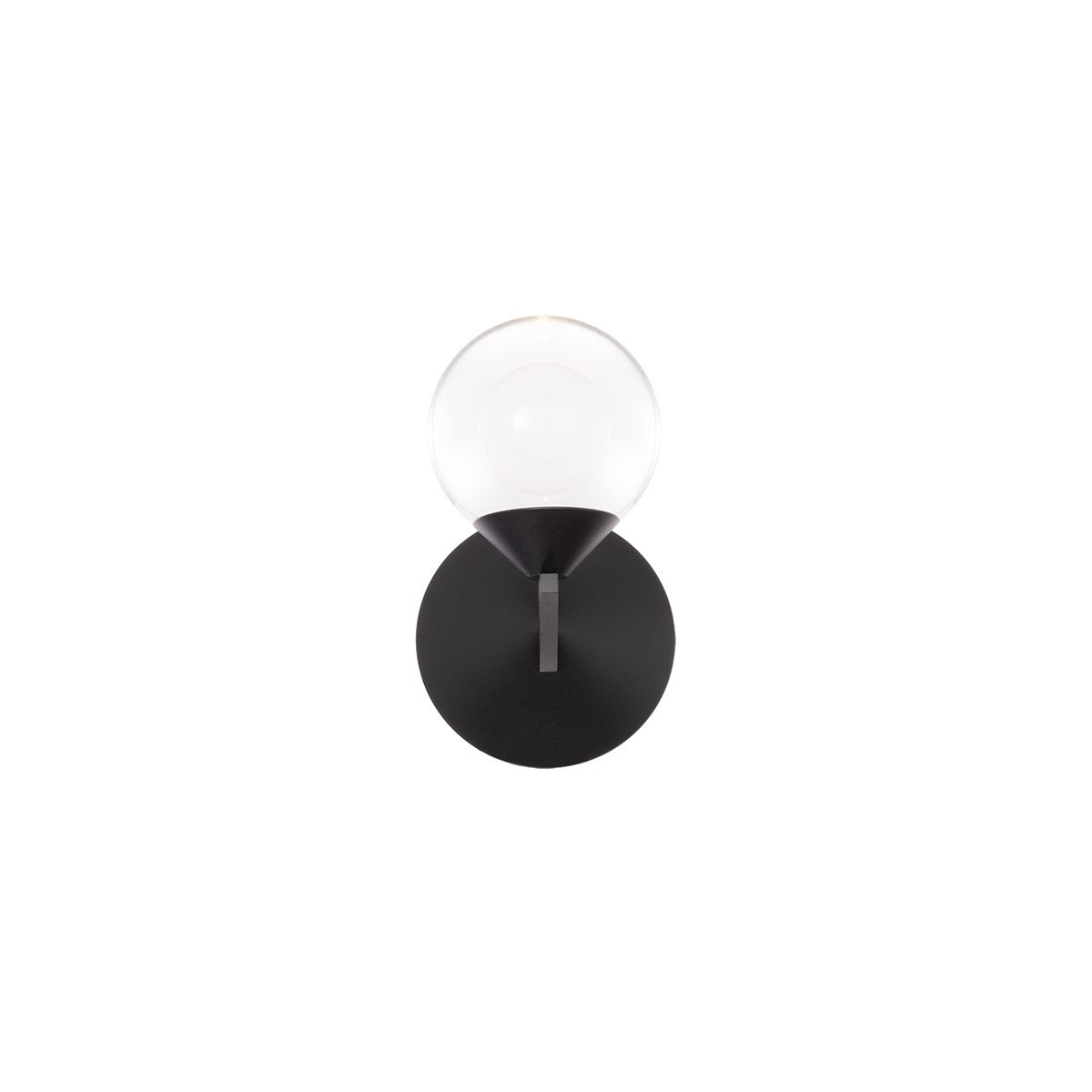 Double Bubble 8 in. LED Armed sconce Black finish - Bees Lighting