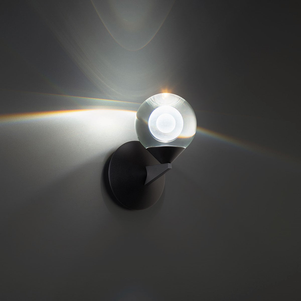 Double Bubble 6" LED Wall Sconce, Black Finish - Bees Lighting