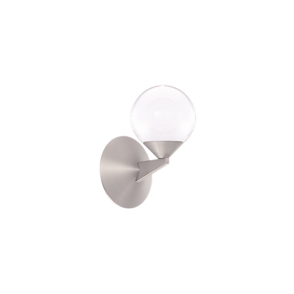 Double Bubble 8 in. LED Armed sconce Satin Nickel finish - Bees Lighting