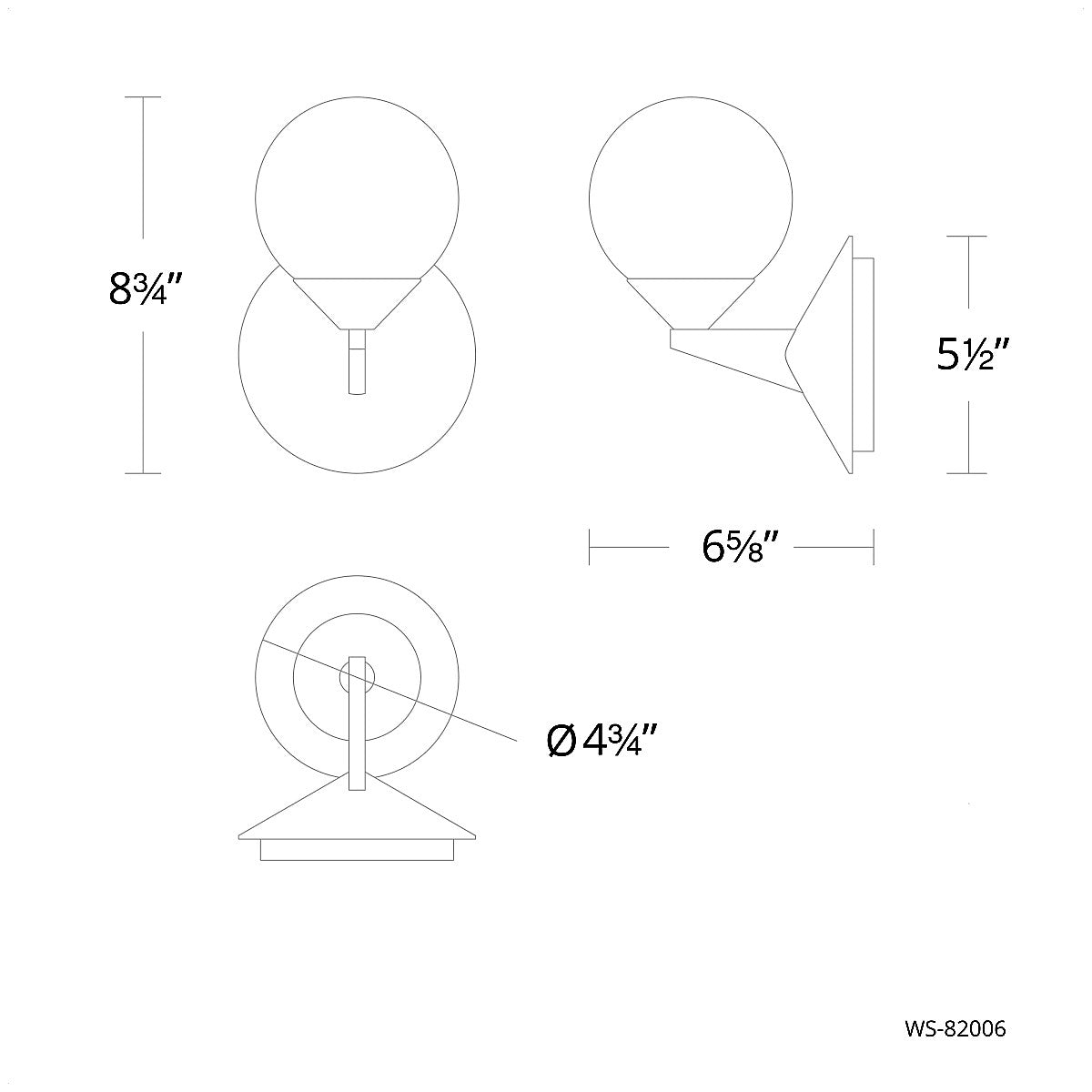 Double Bubble 8 in. LED Armed sconce Satin Nickel finish - Bees Lighting
