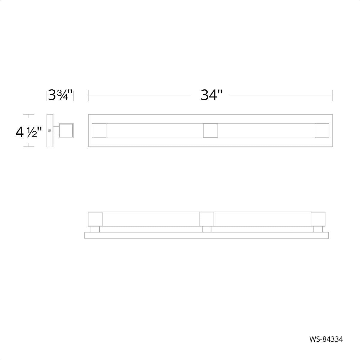Terra 34 in. LED Bath Bar Brass finish - Bees Lighting