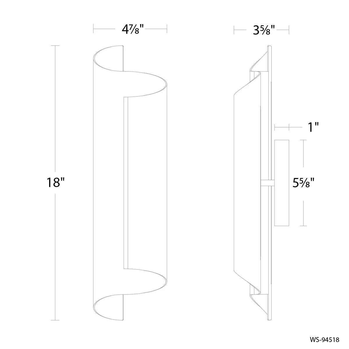 Pirouette 18" LED Wall Light, Selectable CCT - Bees Lighting