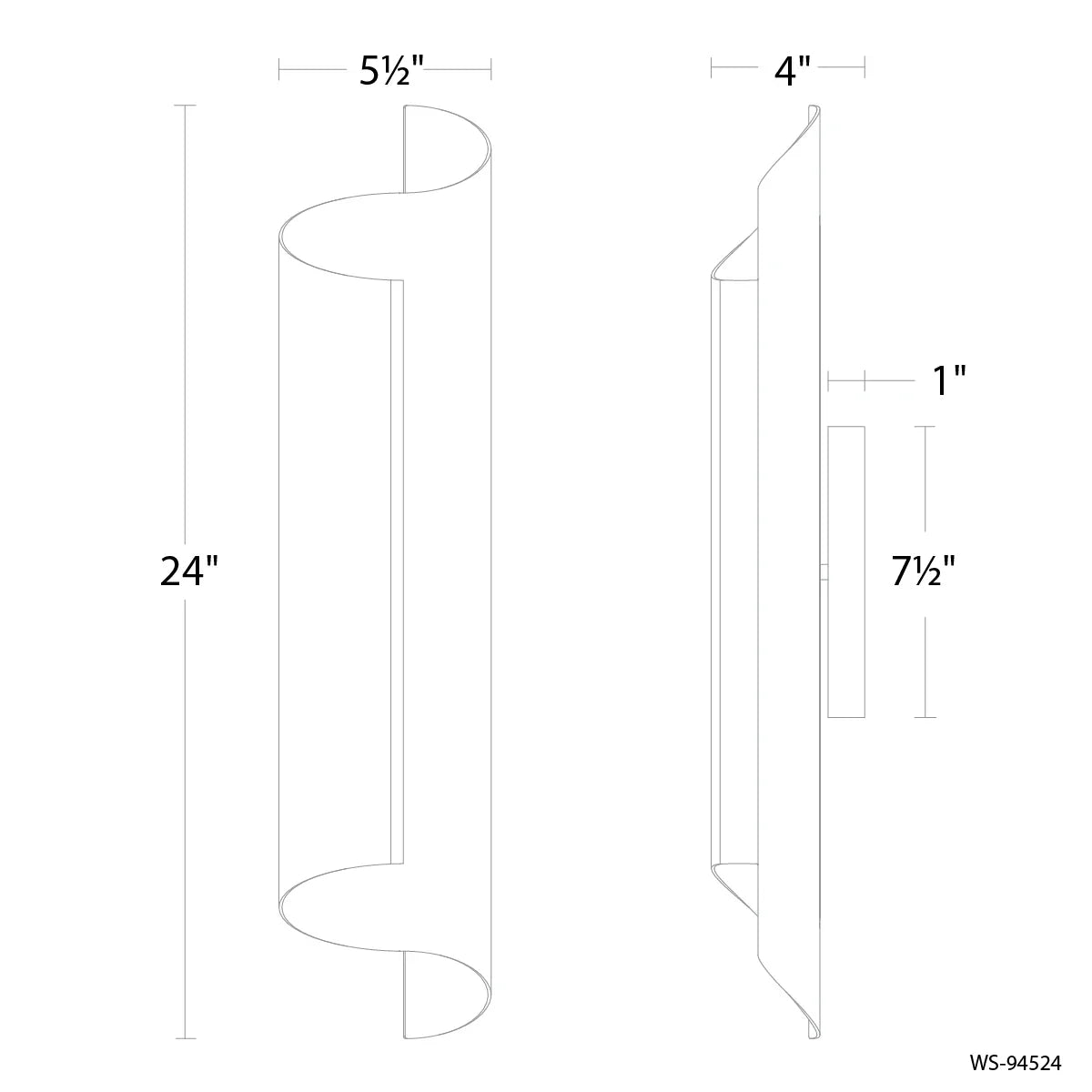 Pirouette 24" LED Wall Light, Selectable CCT - Bees Lighting