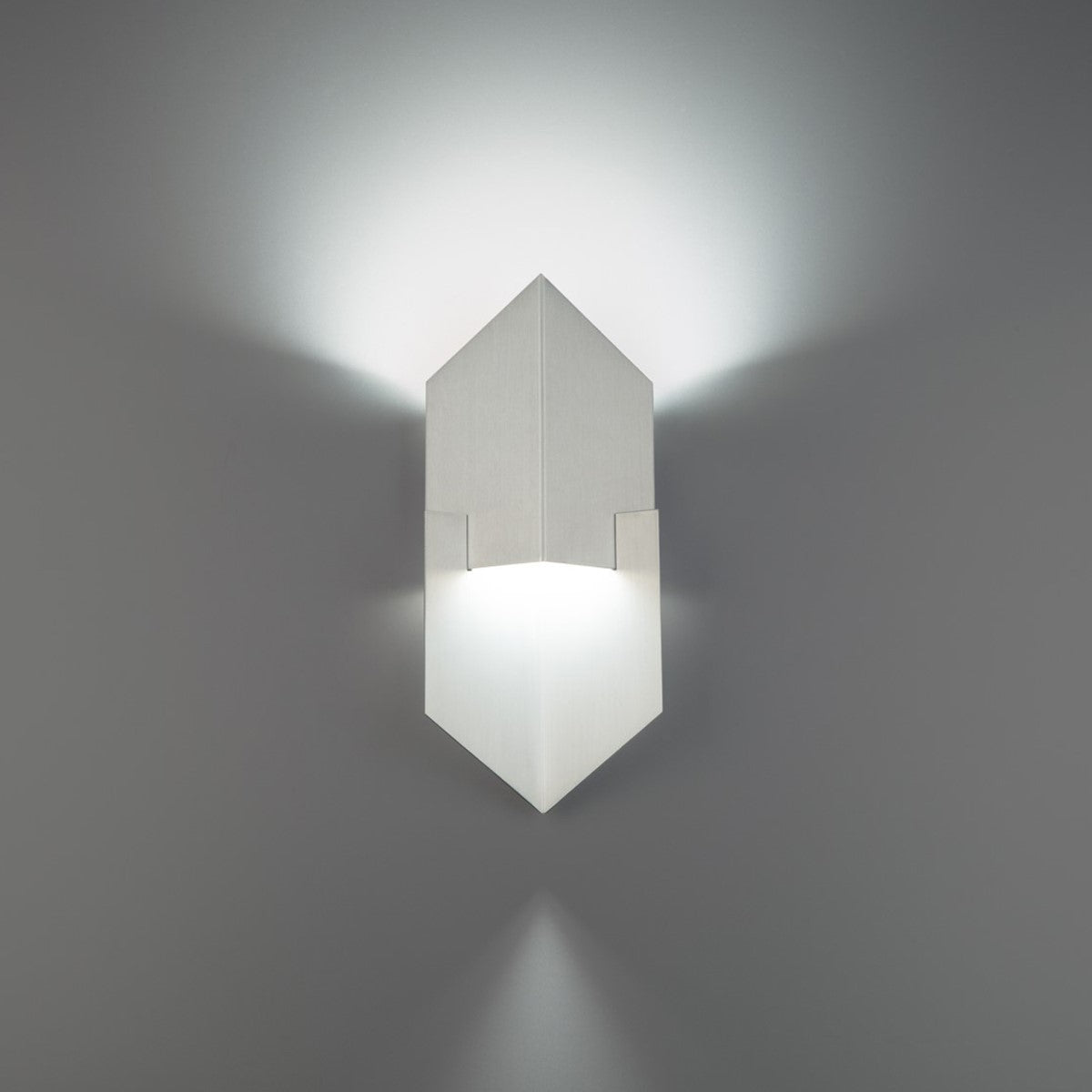 Cupid 14 In. LED Outdoor Wall Sconce Brushed Aluminum Finish - Bees Lighting