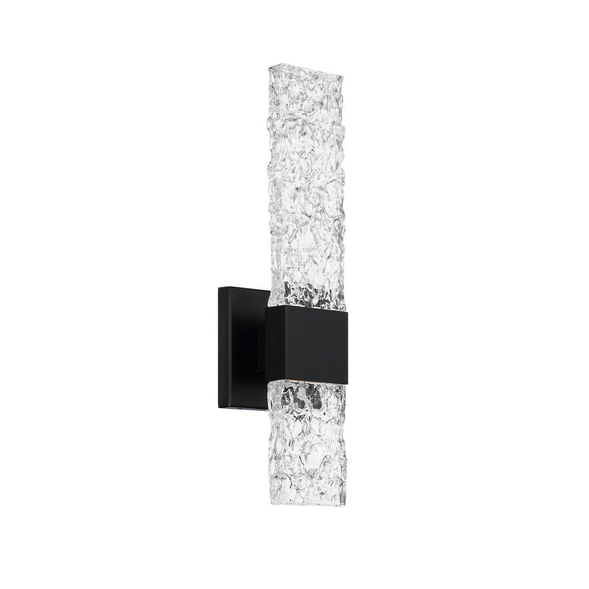 Reflect 18 In. 2 Lights LED Outdoor Wall Sconce Black Finish