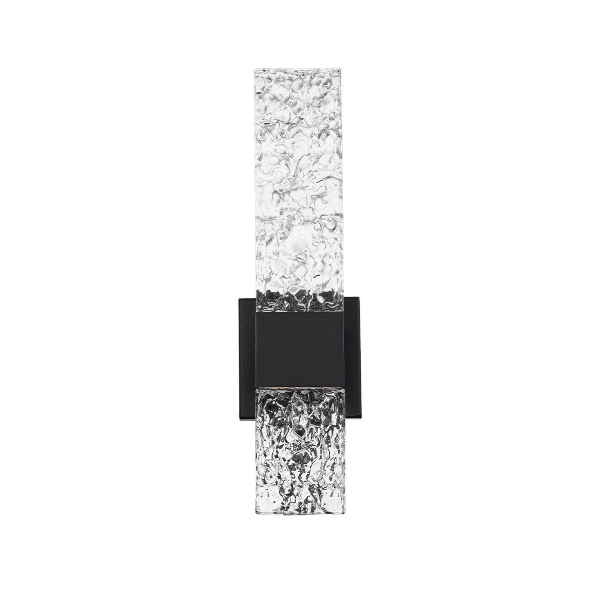 Reflect 18 In. 2 Lights LED Outdoor Wall Sconce Black Finish - Bees Lighting